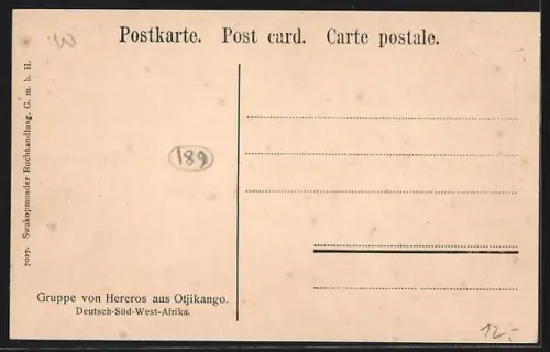 AK Gruppe von Hereros aus Otjikango