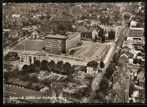 AK Bottrop i. W., Luftbild mit Achenbach-Verwaltung