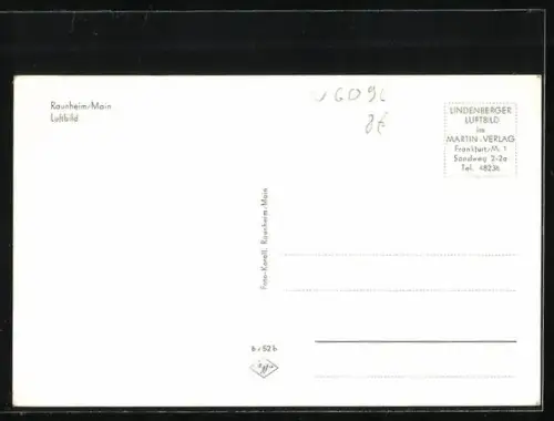 AK Raunheim /Main, Luftbild des Ortes