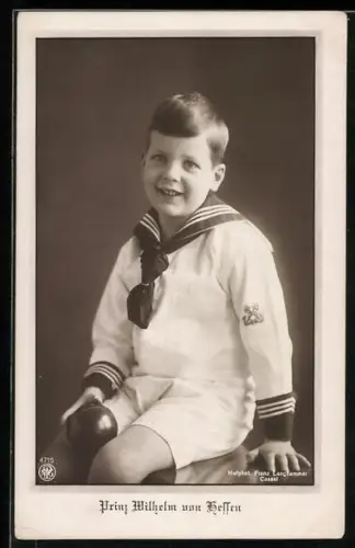 AK Prinz Wilhelm von Hessen im Matrosenhemd