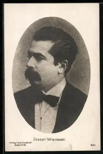 AK Portrait von Joseph Wieniawski mit Schnauzbart