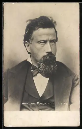 AK Portrait von Amilcare Ponchielli mit ernstem Blick