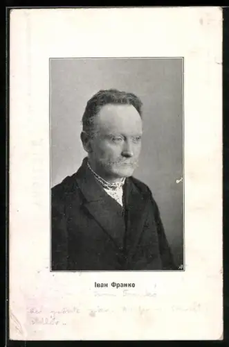 AK Portrait von Ivan Franko im Halbprofil