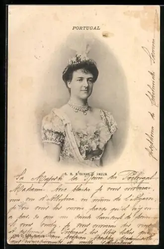 AK S. M. A. Rainha D. Amelia de Portugal