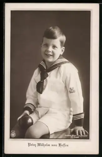 AK Prinz Wilhelm von Hessen im Matrosenhemd