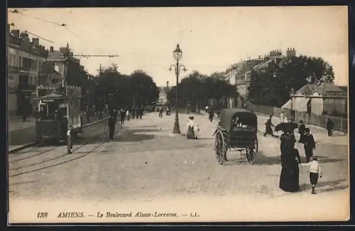 AK Amiens, Boulevard Alsace-Lorraine