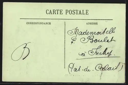 AK Saint-Quentin, La Rue d`Isle, Strassenbahn