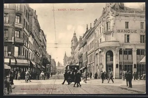AK Nancy, Point-Central, Strassenbahn