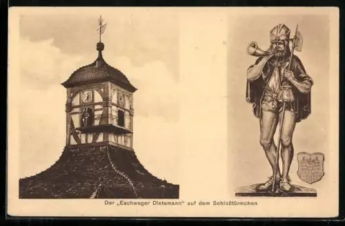 AK Eschwege, Dietemann auf dem Schlosstürmchen