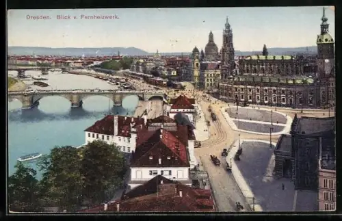 AK Dresden, Blick vom Fernheizwerk