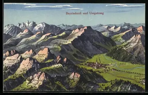 AK Bayrischzell, Umgebung mit Seeberg