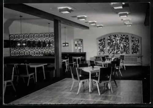 AK Bergen /Rügen, HO Rugard-Gaststätte, Innenansicht