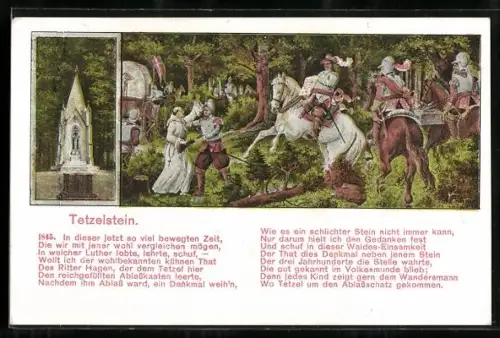 AK Sage vom Tetzelstein mit Überfall auf einen Priester