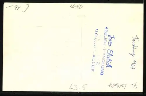 AK Festwagen wird von einem Traktor gezogen, Fasching