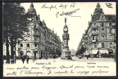 AK Frankfurt a. M., Blick in die Kaiserstrasse