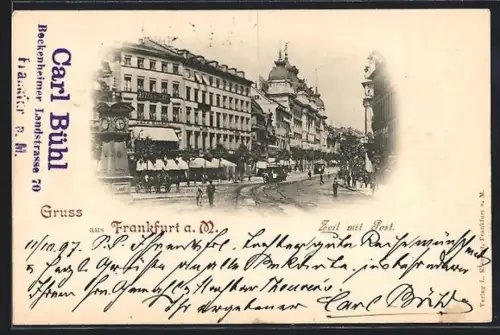 AK Frankfurt a. M., Zeil mit Post