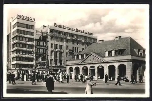AK Frankfurt a. M., Hauptwache, Mouson-Haus, Frankfurter Rundschau