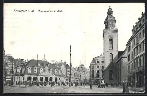 AK Frankfurt a. M., Hauptwache u. Zeil