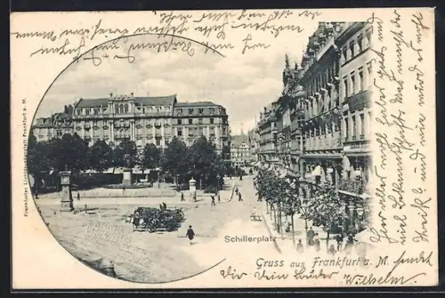 AK Frankfurt a. M., Schillerplatz