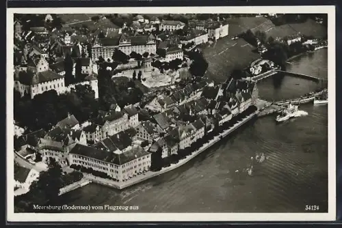 AK Meersburg /Bodensee, Ansicht vom Flugzeug aus