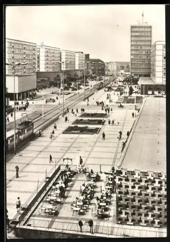 AK Magdeburg, Blick in die Karl Marx Strasse