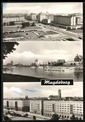 AK Magdeburg, Otto-von-Guericke-Strasse, Elbe