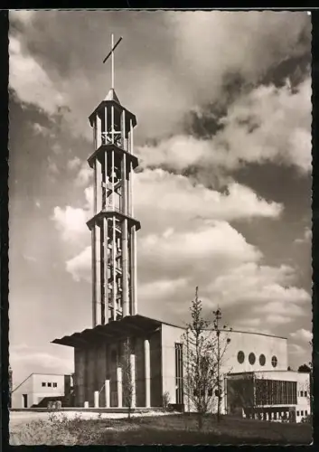 AK Berlin, Kaiser Friedrich-Gedächtniskirche im Hansaviertel
