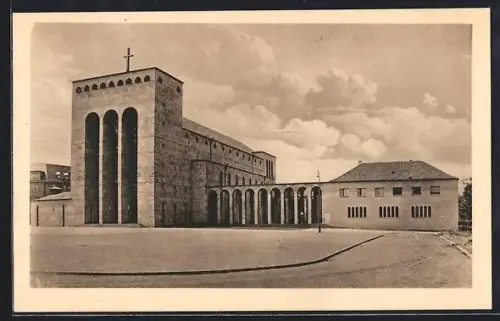 AK Frankfurt-Bockenheim, Frauenfriedenskirche, Zeppelin-Allee 99