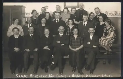 AK Rehbach-Marienborn, Letzter Abschied von Familie Dietrich 1927