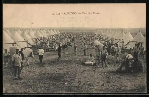 AK La Valbonne, Vue des Tentes