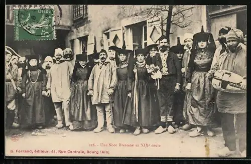 AK Bourg, Une Noce Bressane au XIX. siècle