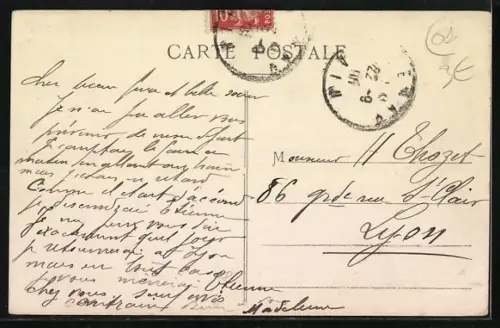 AK Tenay /Ain, La Poste et Rue Neuve