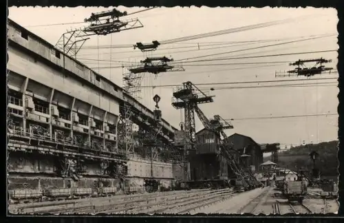 AK Génissiat, barrage de Genissiat, installations de bétonnages