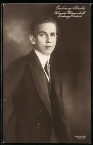 AK Porträt Erzherzog Albrecht, Sohn des Feldmarschall Erzherzog Friedrich von Österreich