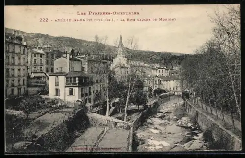 AK Amélie-les-Bains /Pyr.-Or., La rive gauche du Mondony