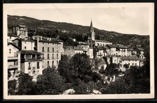 AK Amélie-les-Bains /Pyr.-Or., Vue sur le Mondony et l`Église