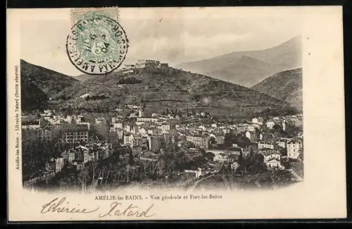 AK Amélie-les-Bains, Vue générale et Fort-les-Bains