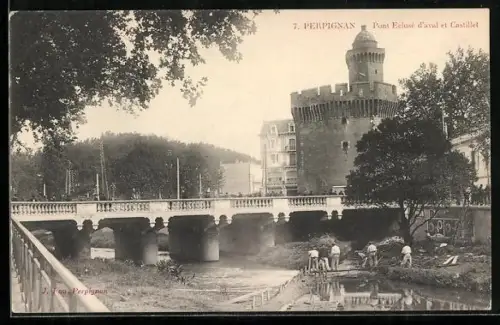 AK Perpignan, Pont Écluse d`aval et Castillet