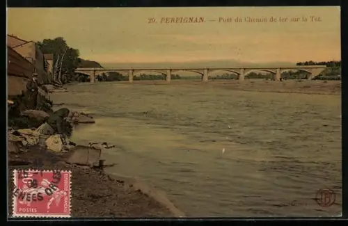 AK Perpignan, Pont du Chemin de fer sur la Têt