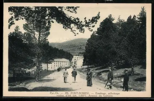AK Font-Romeu, Ermitage, pèlerinage, station d`été, Avenue du Calvaire