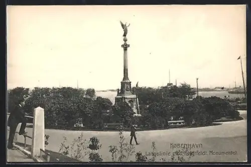 AK Kobenhavn, Langelinie med Hvidtfeldt Monumentet