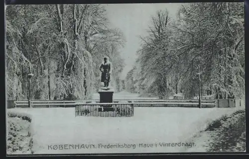 AK Kobenhavn, Frederiksberg Have i Vinterdragt