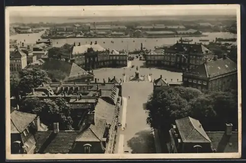 AK Kobenhavn, Amalienborg og Parti fra Havnen, set fra Marmorkirken