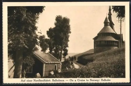AK Balholm, Partie an der Kirche