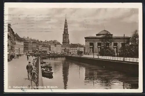AK Kobenhavn, Thorvaldsens Museum, Boote