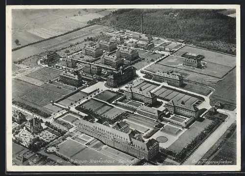 AK Zwickau, Heinrich-Braun-Krankenhaus vom Flugzeug aus