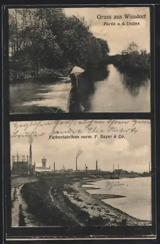 AK Wiesdorf, Partie a. d. Dhünn, Farbenfabriken vorm. F. Bayer & Co