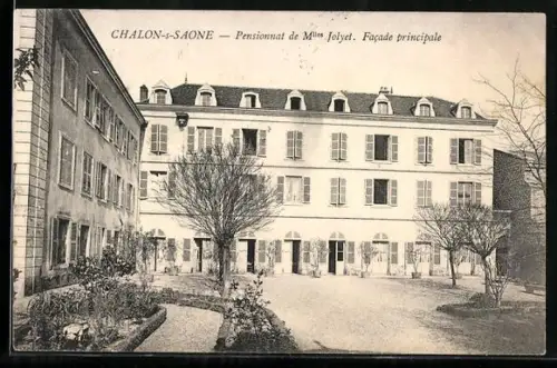 AK Chalon-sur-Saône, Pensionnat de Mlles Jolyet, Facade principale