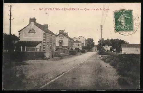AK Montchanin-les-Mines, Quartier de la Gare