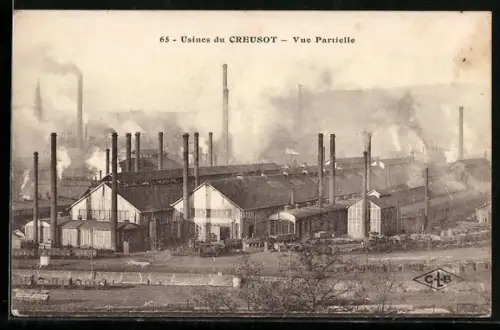 AK Le Creusot, Usines du Creusot, Vue Partielle